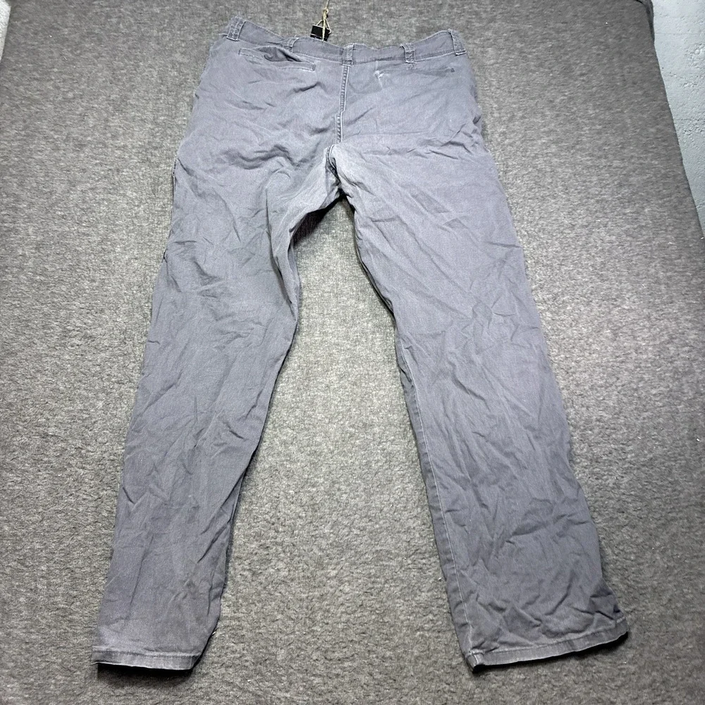 Wrangler Cargo Pants 36x34 Men's Gray Distressed Rip On Back Work Durable